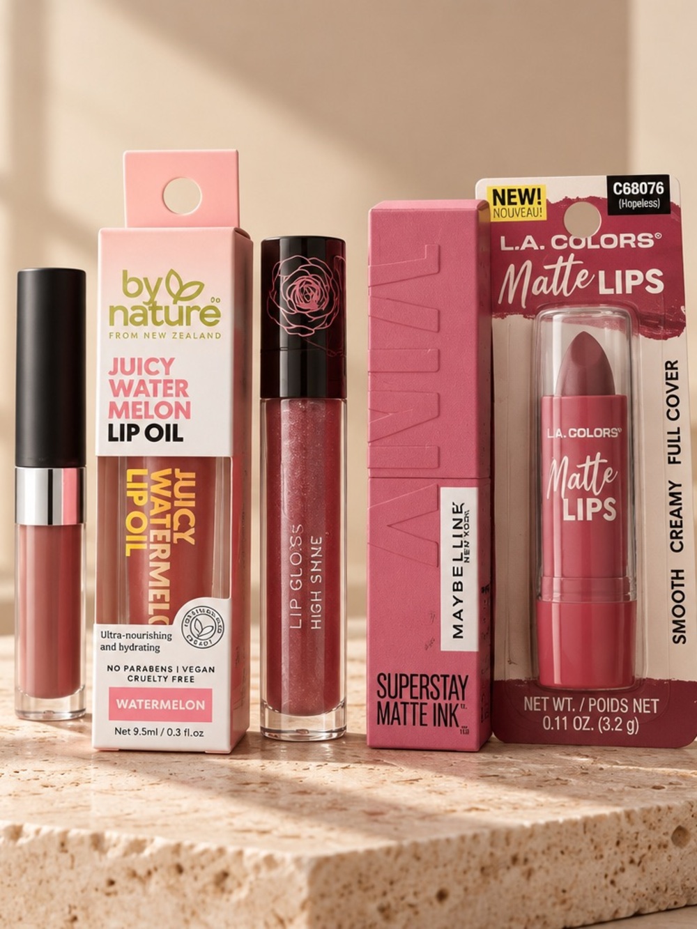 Maybelline Superstay Matte Ink Liquid Lipstick, By Nature, LA Colors